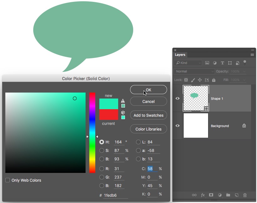 How To Make Speech Bubbles Using The Custom Shape Tool In