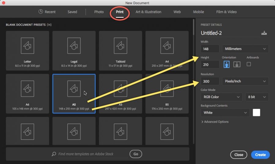 3 Photoshop New Documents Presets