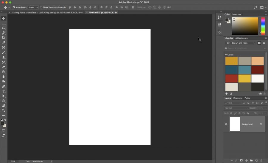 4 New A5 document in Photoshop