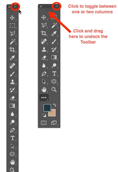 Change from single to double column toolbar