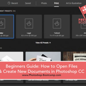 How to open a file in photoshop, how to create a new document in photoshop