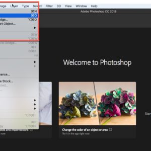 OPen Files In Photoshop FRom The Home Screen