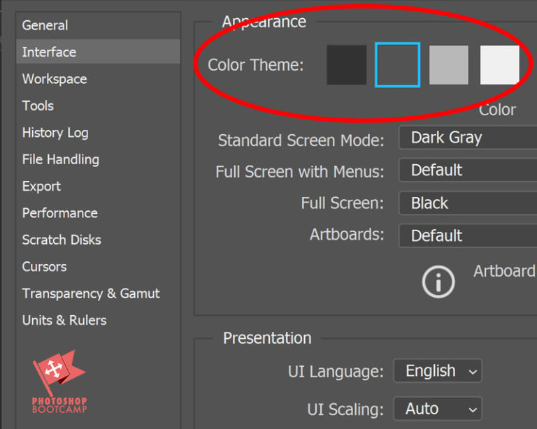 Change Photoshop Interface Colour