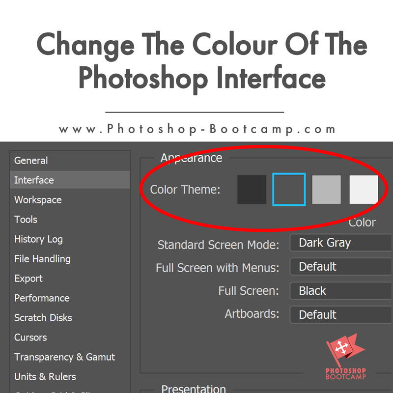How To Change The Colour Of The Photoshop Interface