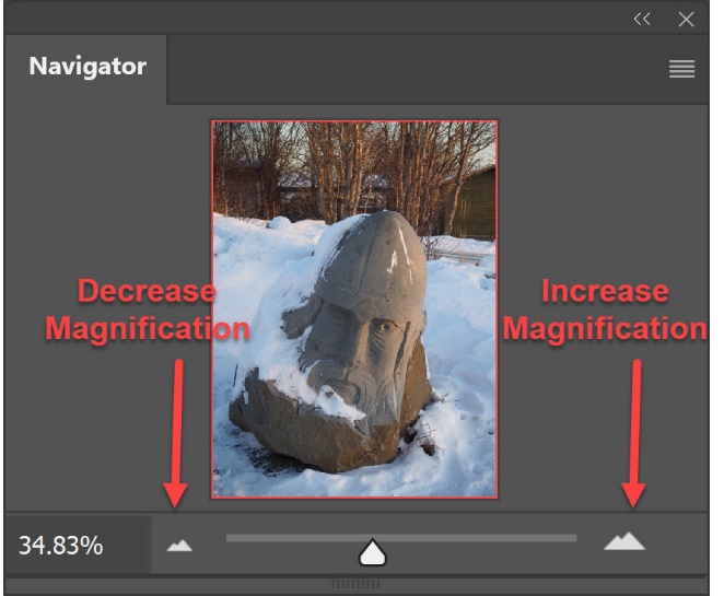 Navigation panel in Photoshop