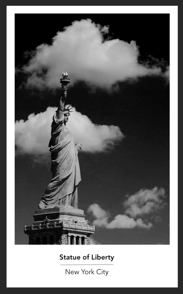 Statue Of Liberty Black And White Poster Photoshop Bootcamp