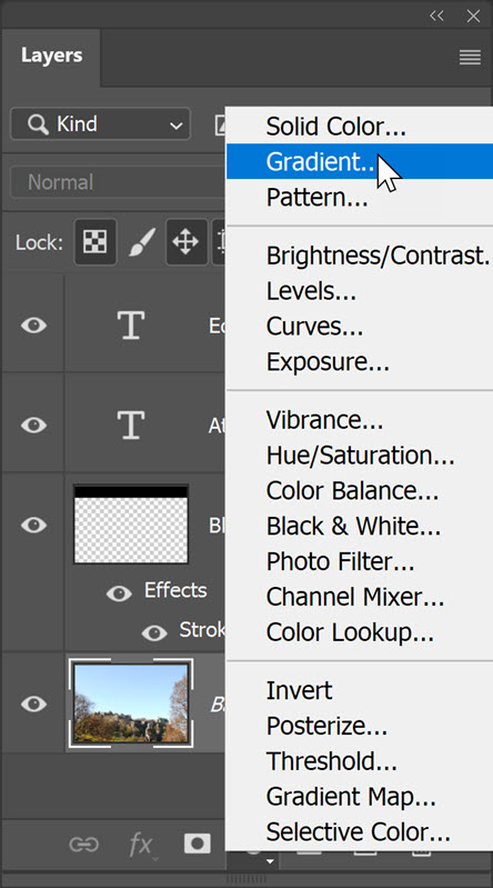 Add A Gradient In Photoshop